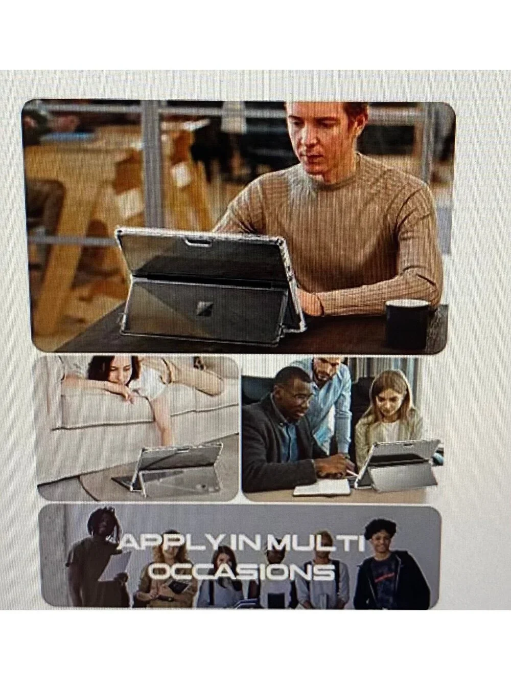 Infiland Case for Surface Pro 9 13” 2022 Tablet Crystal Clear